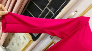 Vibrant Red Off-Shoulder Midi Dress