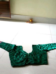 Designer Green Silk Blouse