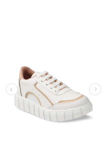 Stylish White &amp; Pink Sneakers