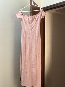 Elegant Pink Off-Shoulder ZARA dress