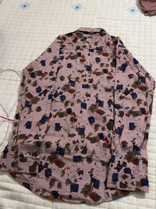 Men's Abstract Print Button-Down Shirt