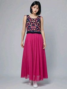 ANGELSTRAUSS Embroidered Pink Dress