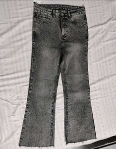 Nuon Grey Wash Flare Jeans