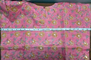 Cotton Silk  pink Work Salwar Kameez Suit Set