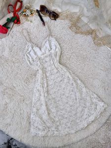 Delicate White Lace Nightgown