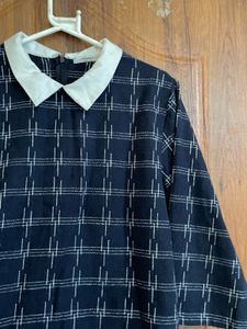 Chic Plaid Collared Top