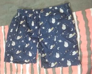 Cute Space Print Pajama Shorts