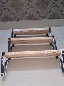 Rustic Wooden Tiered Shelf pick up 3