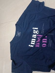 Navy Blue "Imagination" Graphic T-Shirt