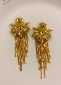 Boho Statement Gemstone Tassel Earrings