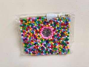 multicolour designer pouch