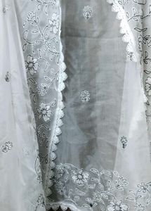 Elegant White Chikankari Kurta Set