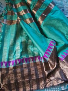 Only Today Offer! Attractive Sea Green Saree