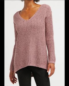 Sale - Cozy V-Neck Waffle Knit Sweater