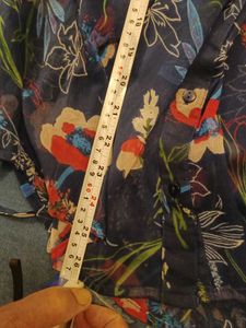 Navy Blue Floral Top