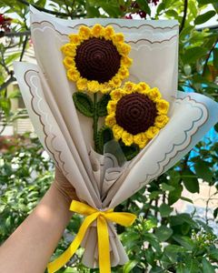 Handmade Crochet Sunflower Bouquet