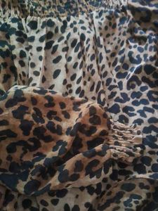 Zara Leopard Print Smocked dress