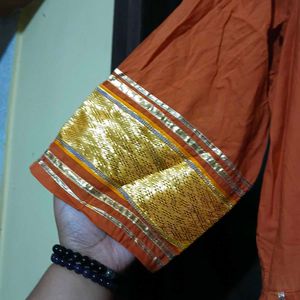 Orange Kurta with Dupatta