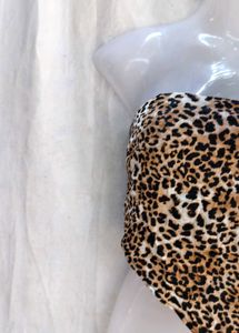 Leopard Print Bandeau Top