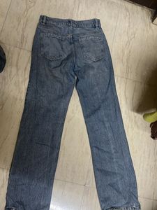Distressed Blue Denim Jeans