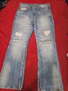 Buckaroo Men’s Rugged Light Blue Jeans – Waist 32