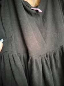 Black V-Neck Mini Dress