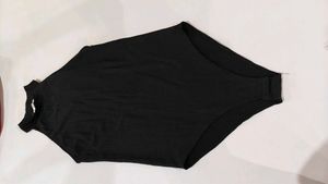 Black Halter Neck Bodysuit