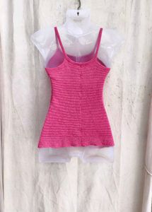 I. Vibrant Pink Ribbed Tank Top