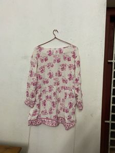 Pink Floral Kurti