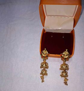 Elegant Gold Jhumka Earrings