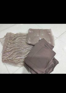 Elegant Brown Kurta Set with Sequins