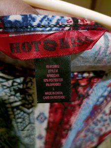 Boho Print Maxi Dress with Slits - (Brand -HOT KIS