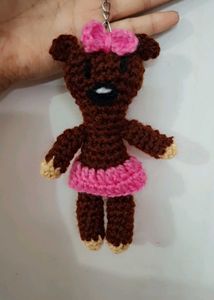 Cute mr and mrs bean Keychain Set