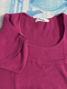 Fuchsia Short Sleeve Top
