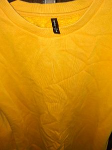 Mustard Yellow Embroidered Bell Sleeve Sweatshirt