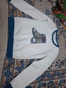 Quilted Sweater with Shoe Applique