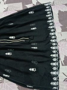 Stylish Embroidered Black Chickenkari Kurti
