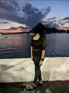 Kassually Black Floral Off-Shoulder Top