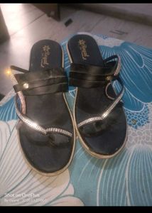 unused Sparkling Black Block Heels