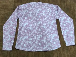 Patterned Long Sleeve Button Down