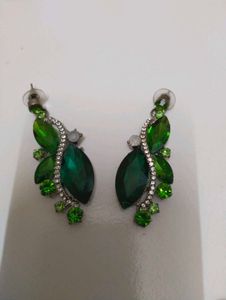 Emerald Green Statement Necklace &amp; Earrings Set