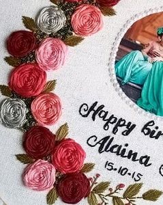 Hand Embroidered Photo Hoop