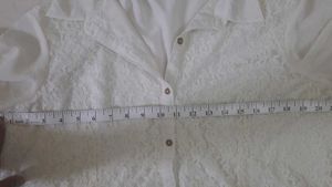 hi low laced offwhite or cream  Top