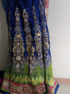 Embroidered Lehenga Saree Set