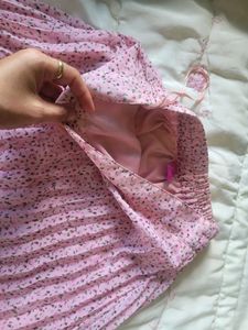 Pleated Pink Skirt
