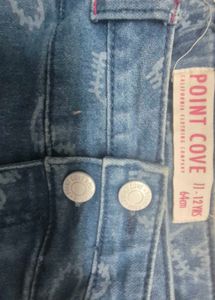 Cute Denim Heart Print Skirt