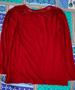 Red Cheery Full Sleeves Top