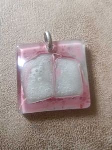 Unique Pink Glass Pendant