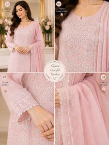 Beautiful Pink Embroidered Kurta Set