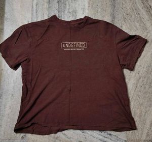 Brown Graphic Print Tee